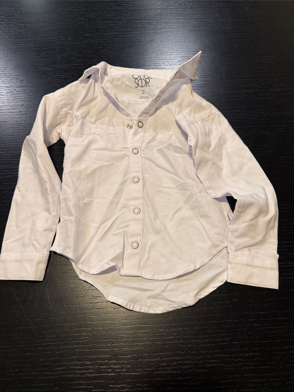 Cider Kids Button-Front Shirt in Pale Pink